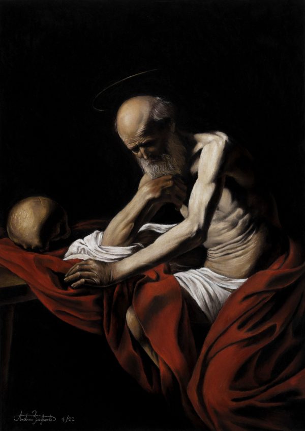 "San girolamo in meditazione" - Master copy - Painting